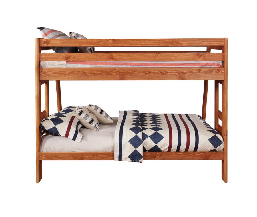 Wrangle Hill Brown Twin / Full Bunk Bed - furniture place usa