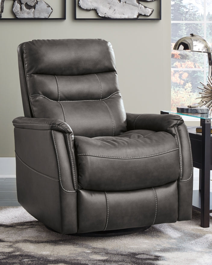 Riptyme Swivel Glider Recliner - furniture place usa