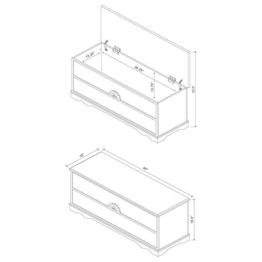 Paula Brown Cedar Chest - furniture place usa