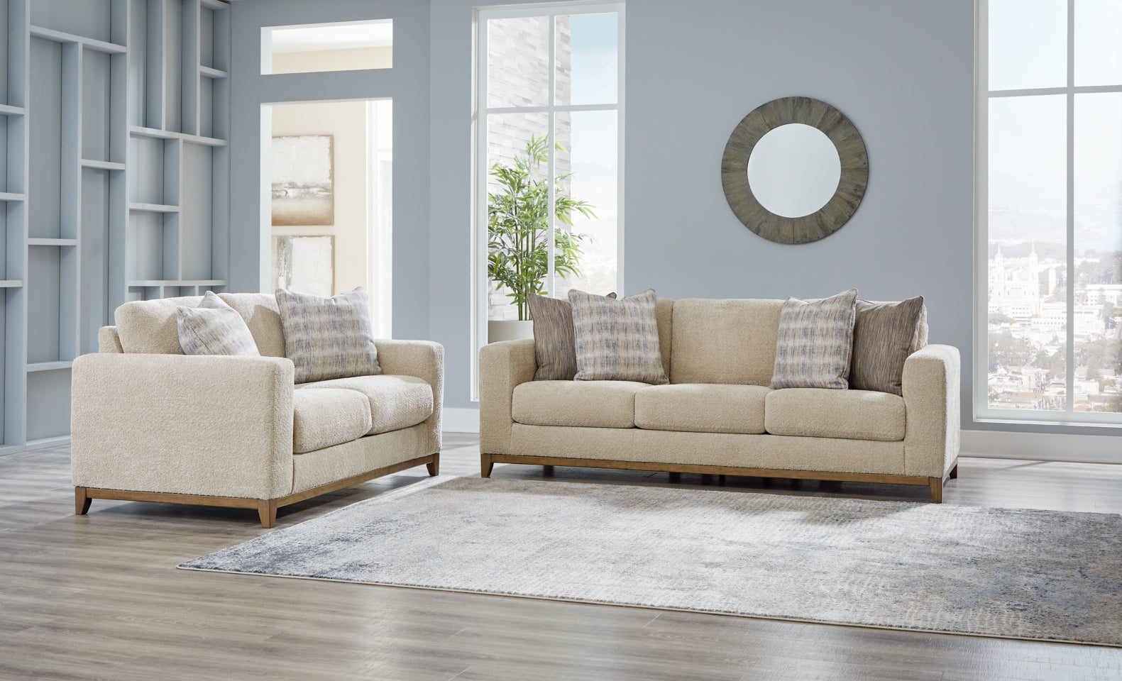 Parklynn Sofa and Loveseat - furniture place usa