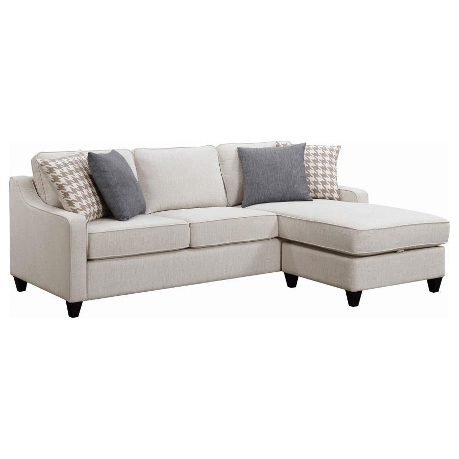 Mcloughlin Ivory Sectional - furniture place usa