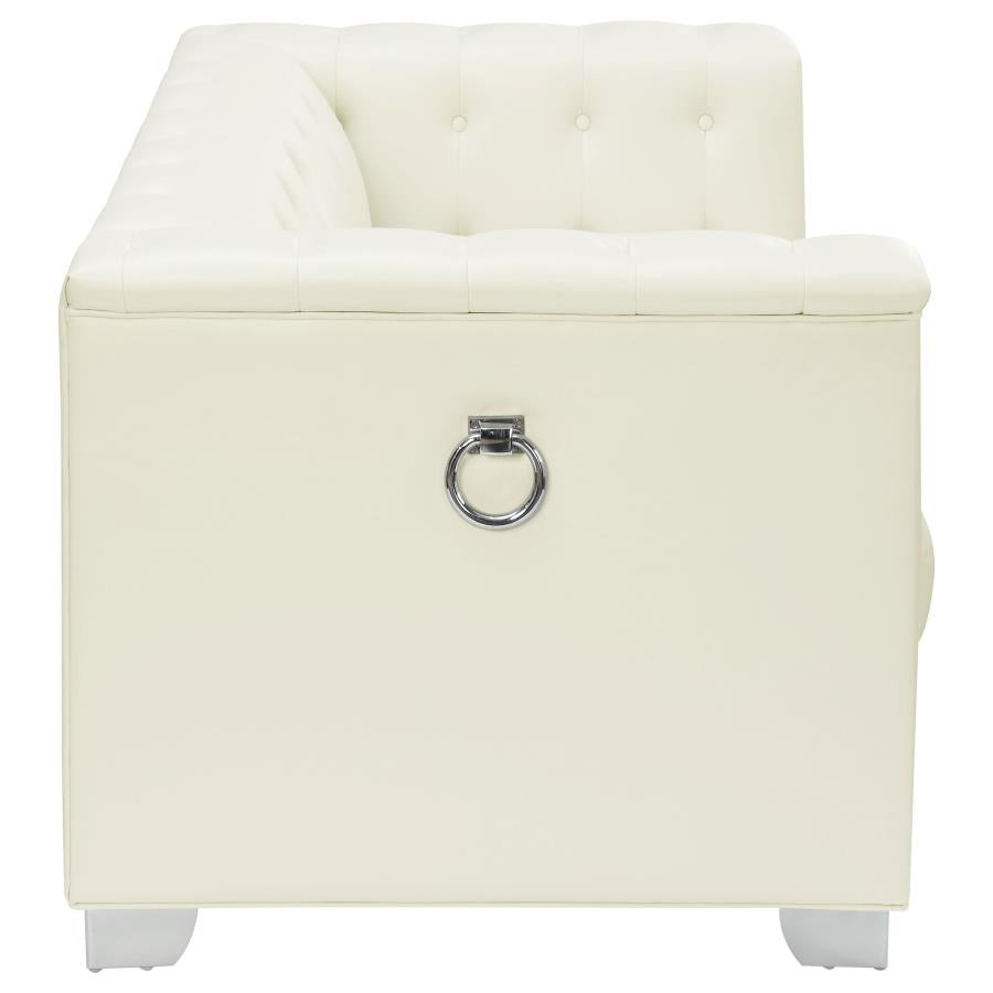 Chaviano Ivory Loveseat - furniture place usa