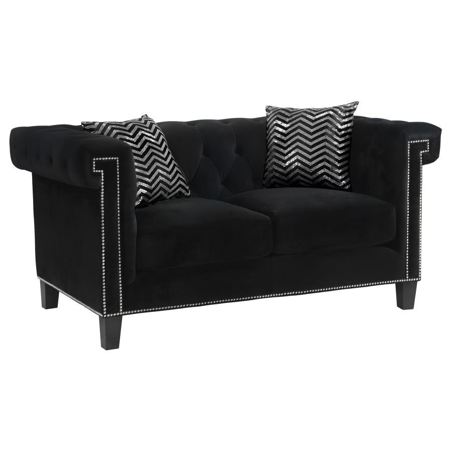 Reventlow Black 2 Pc Sofa Set - furniture place usa