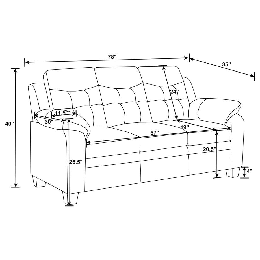 Finley Black 3 Pc Sofa Set - furniture place usa