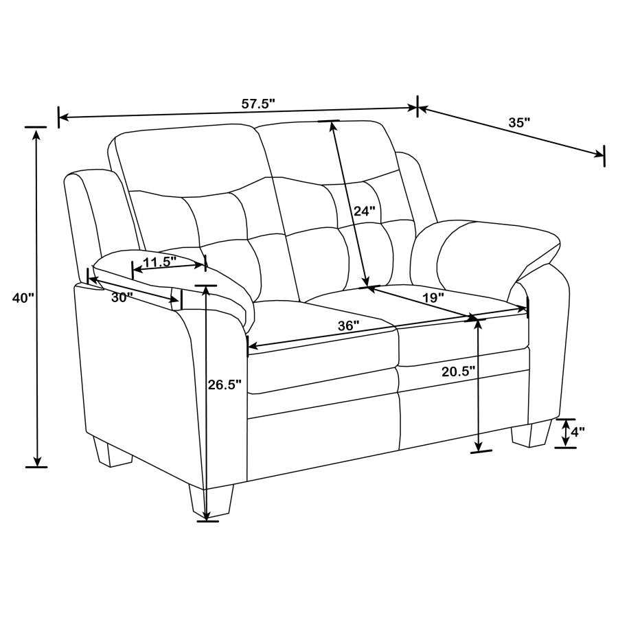 Finley Black 3 Pc Sofa Set - furniture place usa