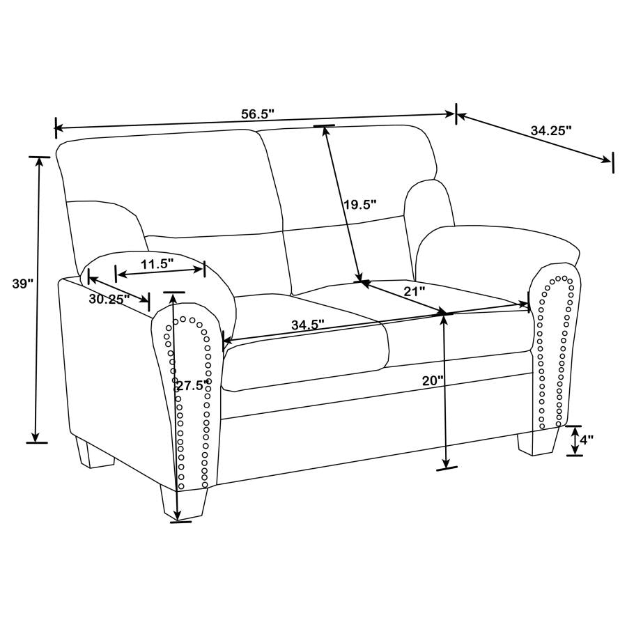 Clementine Grey 3 Pc Sofa Set - furniture place usa