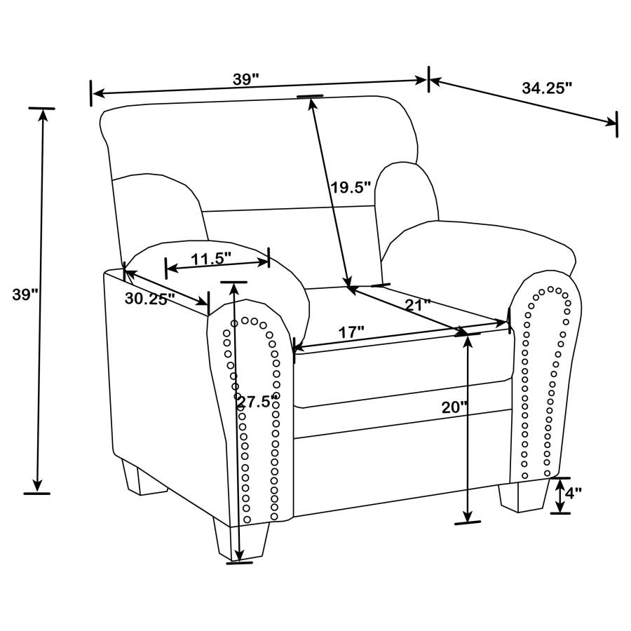 Clementine Grey 3 Pc Sofa Set - furniture place usa