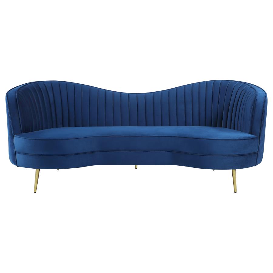 Sophia Blue 3 Pc Sofa Set - furniture place usa