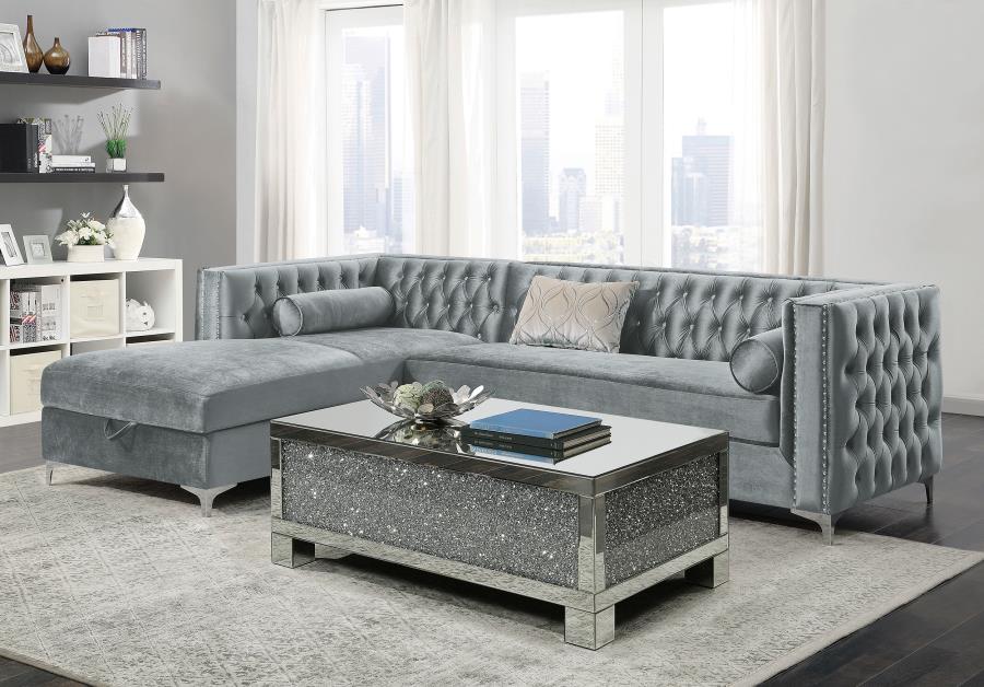 Bellaire Grey Sectional - furniture place usa