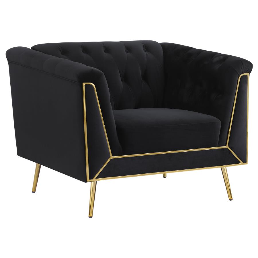 Holly Black Chair - furniture place usa
