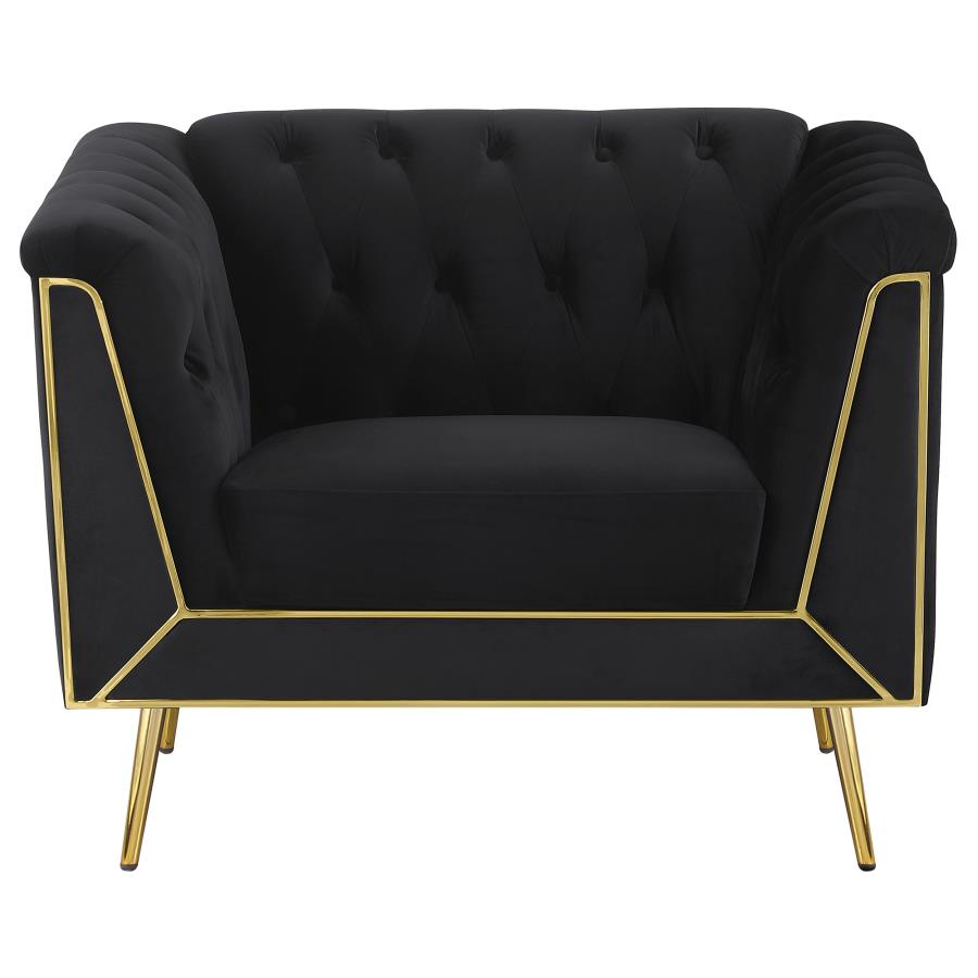 Holly Black Chair - furniture place usa