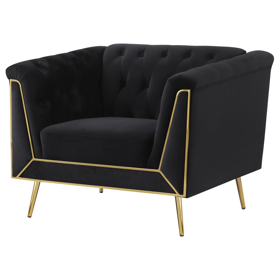 Holly Black Chair - furniture place usa