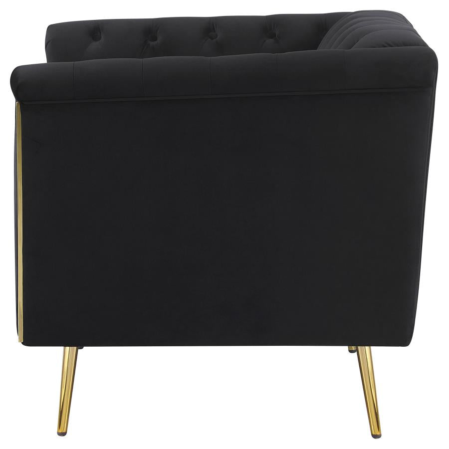 Holly Black Chair - furniture place usa