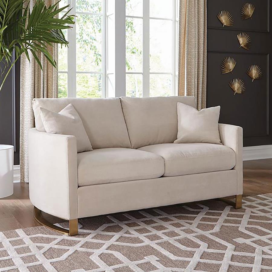 Corliss Beige Loveseat - furniture place usa