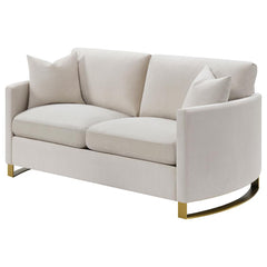 Corliss Beige Loveseat - furniture place usa