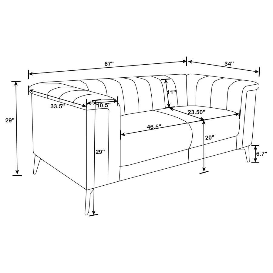 Chalet Blue 3 Pc Sofa Set - furniture place usa