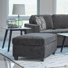 Mccord Grey Ottoman - furniture place usa