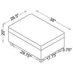 Mccord Grey Ottoman - furniture place usa