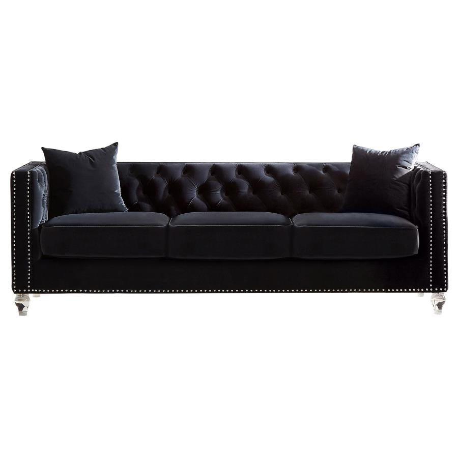 Delilah Black Sofa - furniture place usa