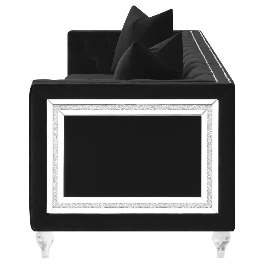 Delilah Black Sofa - furniture place usa