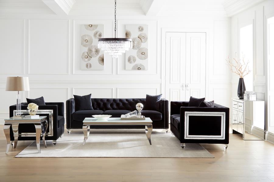 Delilah Black Sofa - furniture place usa