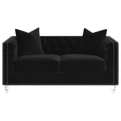 Delilah Black Loveseat - furniture place usa