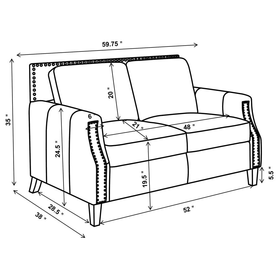 Leaton Brown 2 Pc Sofa Set - furniture place usa