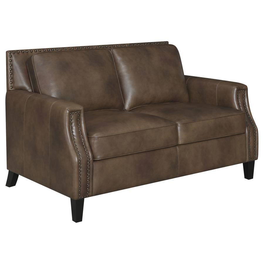 Leaton Brown 3 Pc Sofa Set - furniture place usa