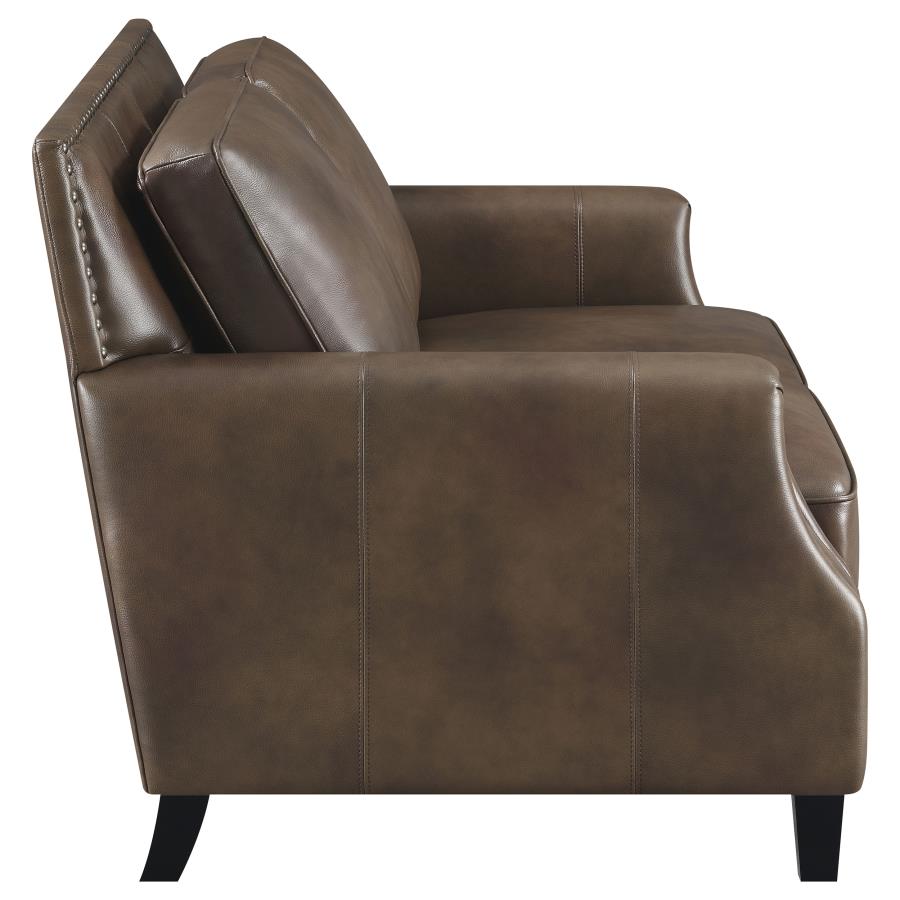 Leaton Brown 3 Pc Sofa Set - furniture place usa