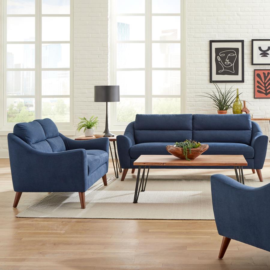 Gano Blue 2 Pc Sofa Set - furniture place usa