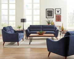 Gano Blue 2 Pc Sofa Set - furniture place usa