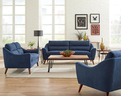 Gano Blue 3 Pc Sofa Set - furniture place usa