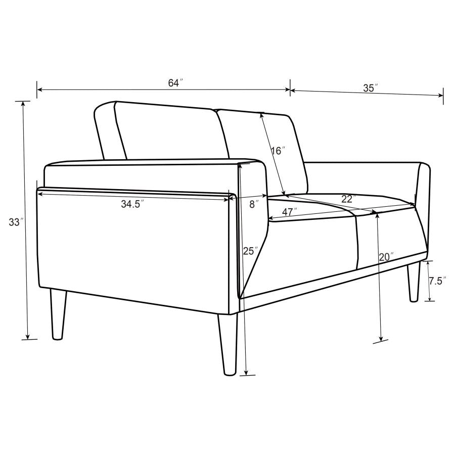 Rilynn Brown 2 Pc Sofa Set - furniture place usa