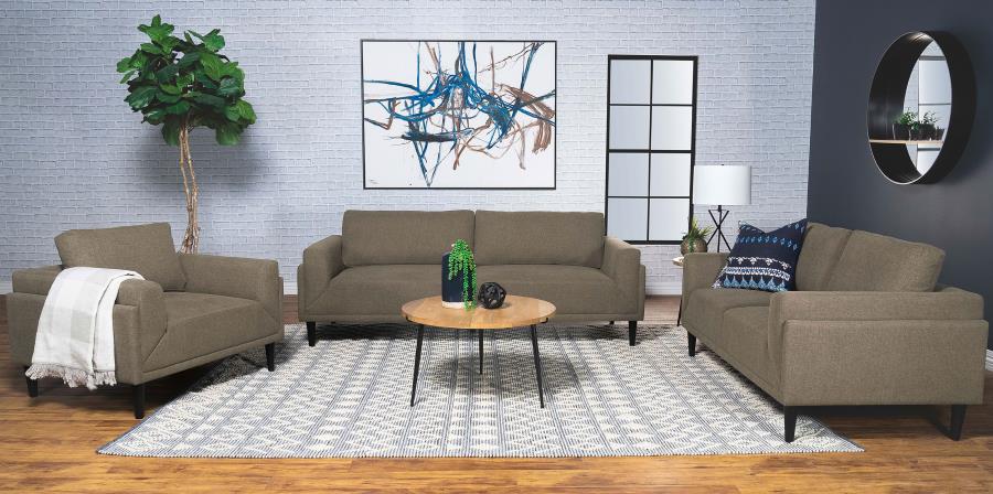 Rilynn Brown 3 Pc Sofa Set - furniture place usa