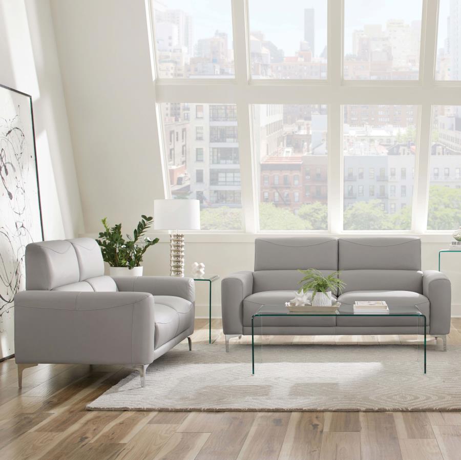Glenmark Grey 2 Pc Sofa Set - furniture place usa