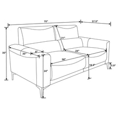 Glenmark Grey 2 Pc Sofa Set - furniture place usa