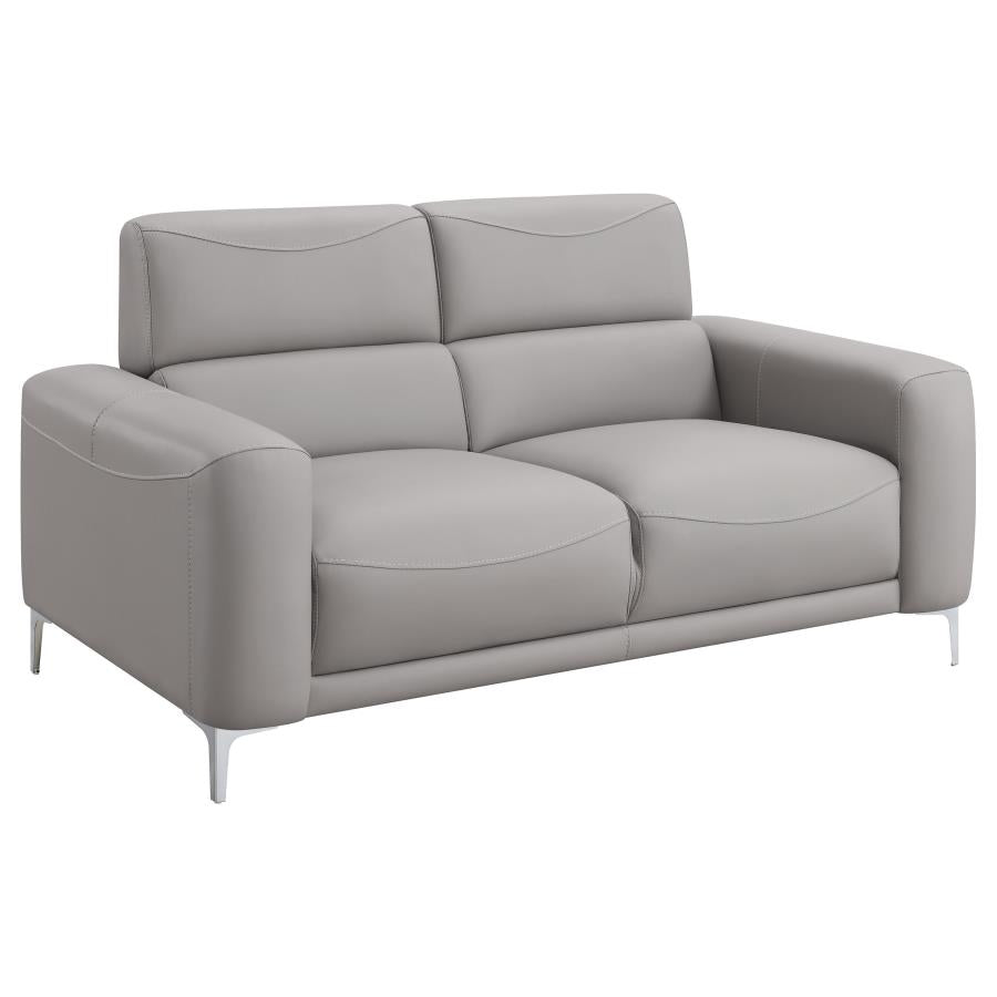 Glenmark Grey Loveseat - furniture place usa