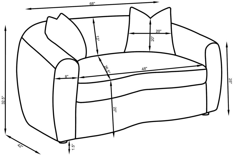 Isabella White 3 Pc Sofa Set - furniture place usa