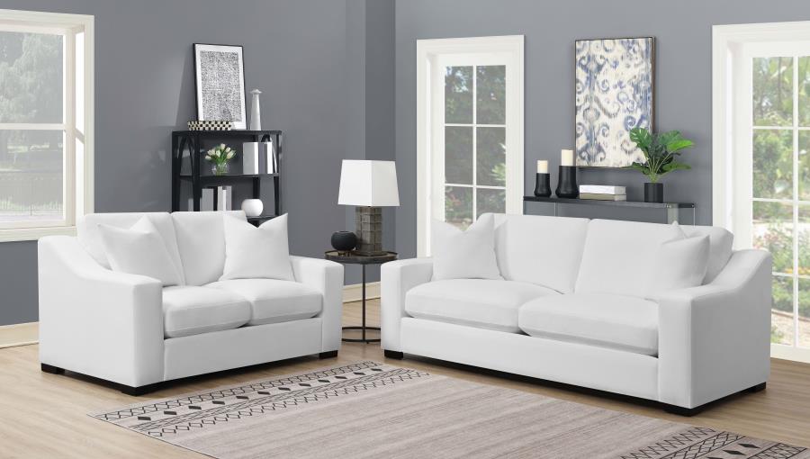 Ashlyn White 2 Pc Sofa Set - furniture place usa