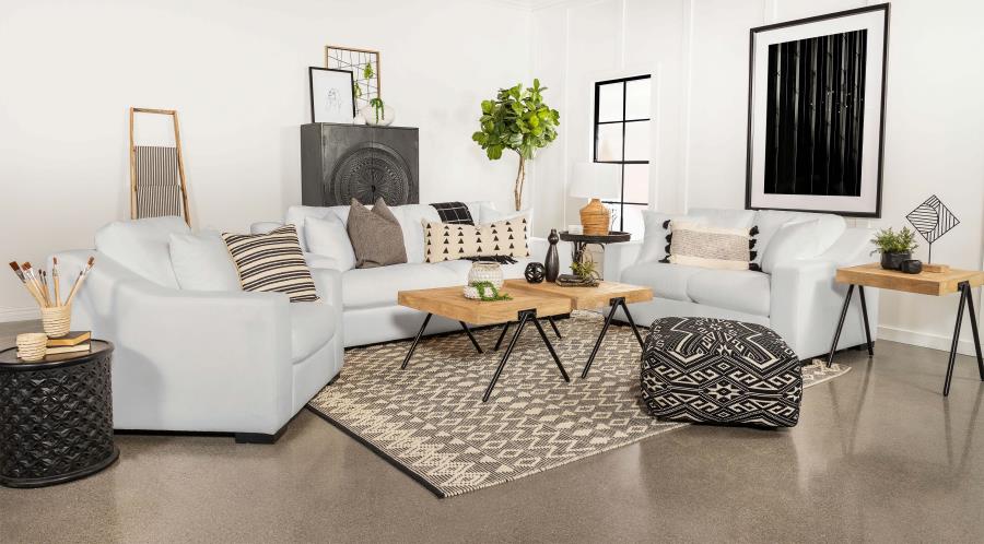 Ashlyn White 3 Pc Sofa Set - furniture place usa