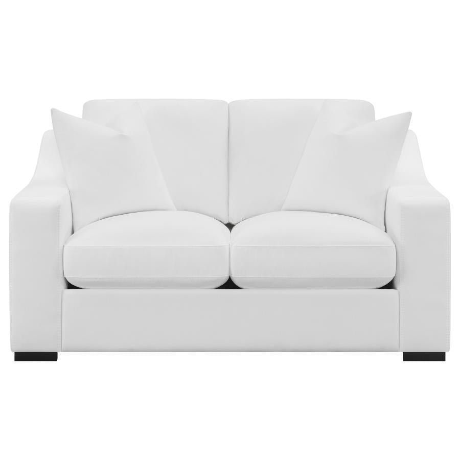 Ashlyn White Loveseat - furniture place usa