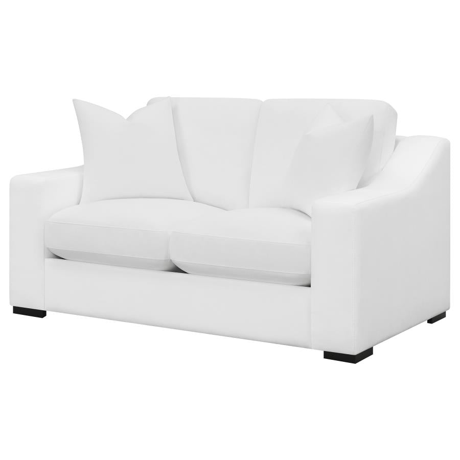 Ashlyn White Loveseat - furniture place usa
