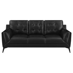 Moira Black 3 Pc Sofa Set - furniture place usa