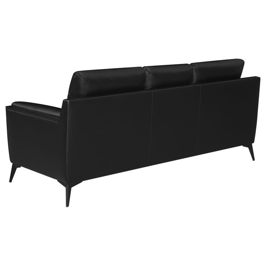 Moira Black 3 Pc Sofa Set - furniture place usa