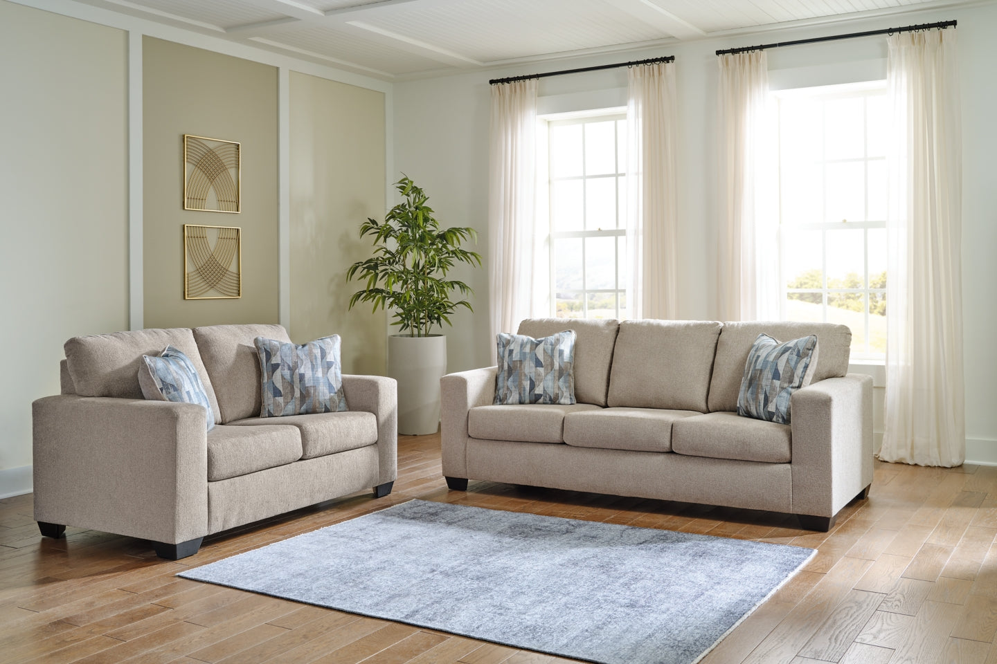 Deltona Sofa and Loveseat - furniture place usa