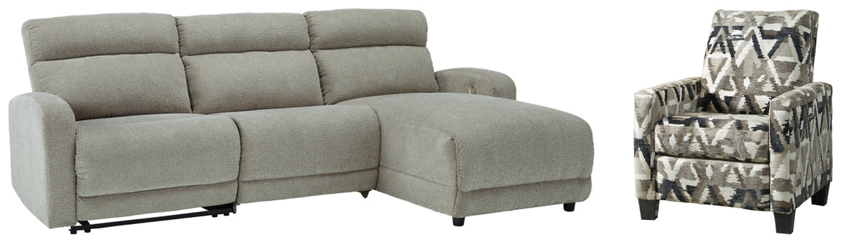 Colleyville 3-Piece Sectional with Recliner - PKG008156 - furniture place usa