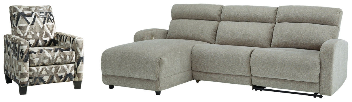 Colleyville 3-Piece Sectional with Recliner - PKG008158 - furniture place usa