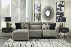 Colleyville 3-Piece Sectional with Recliner - PKG008158 - furniture place usa