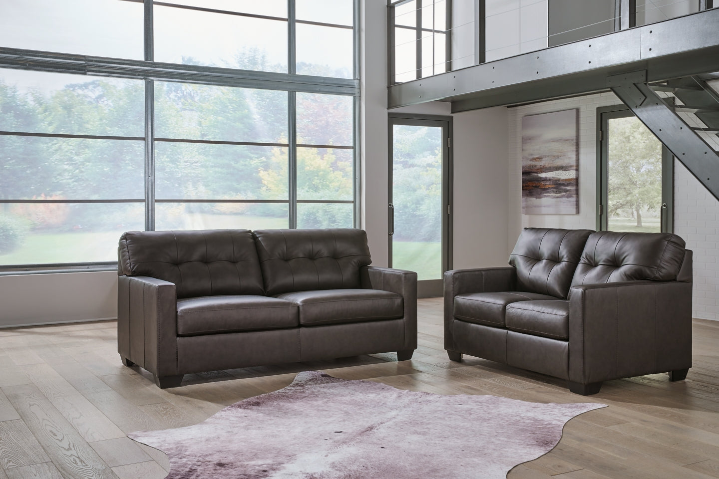 Belziani Sofa and Loveseat - furniture place usa