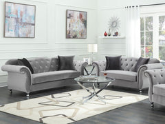 Frostine Silver 2 Pc Sofa Set - furniture place usa